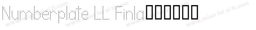 Numberplate LL Finla字体转换